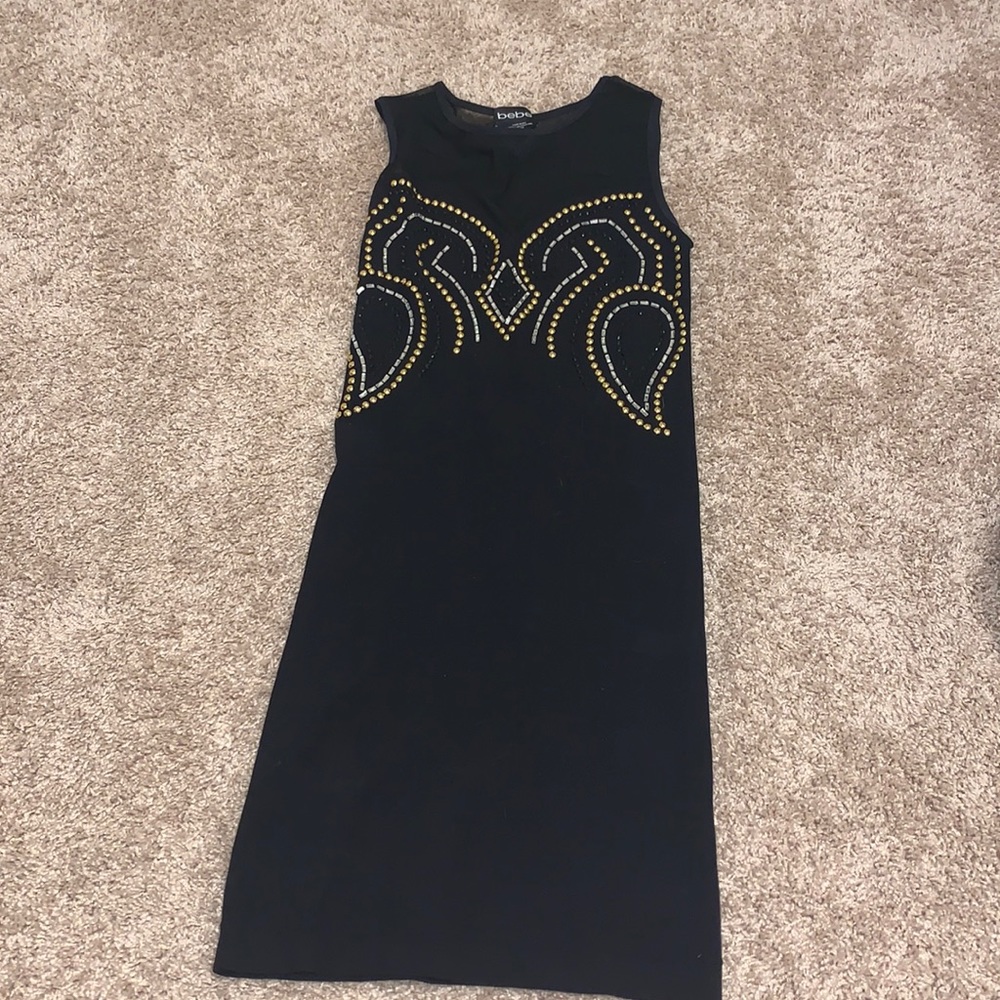 Bebe Black bodycon cocktail dress